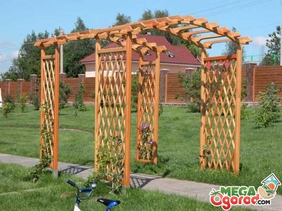 Деревянная арка для плетистых роз за три дня. Фото